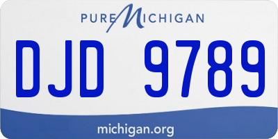 MI license plate DJD9789