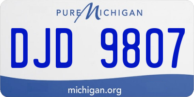 MI license plate DJD9807