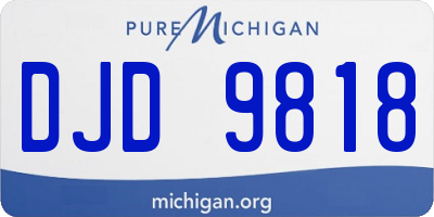 MI license plate DJD9818
