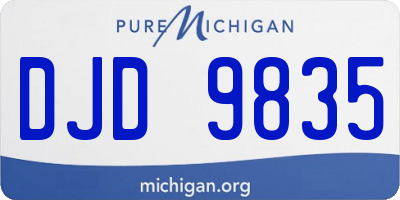 MI license plate DJD9835