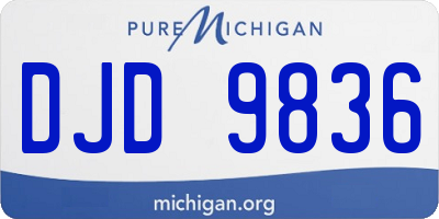 MI license plate DJD9836