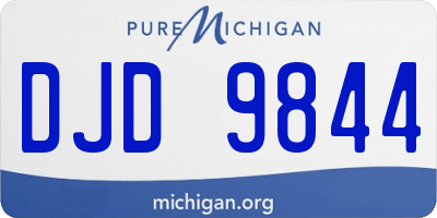 MI license plate DJD9844