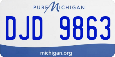 MI license plate DJD9863