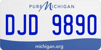MI license plate DJD9890