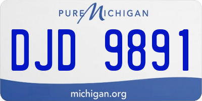 MI license plate DJD9891