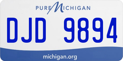 MI license plate DJD9894