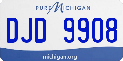 MI license plate DJD9908