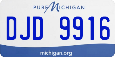 MI license plate DJD9916