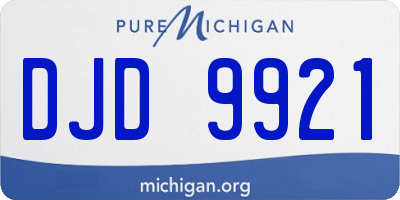 MI license plate DJD9921