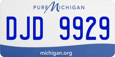 MI license plate DJD9929