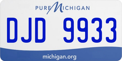 MI license plate DJD9933