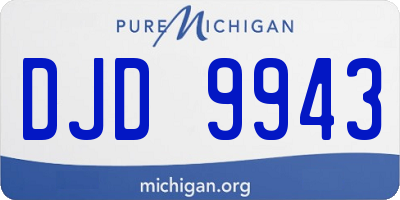 MI license plate DJD9943