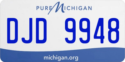 MI license plate DJD9948