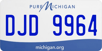 MI license plate DJD9964