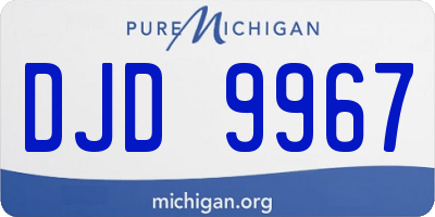 MI license plate DJD9967