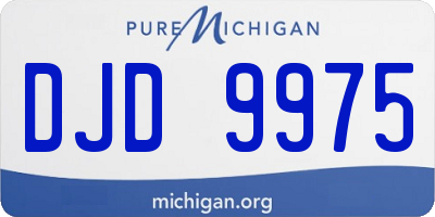 MI license plate DJD9975