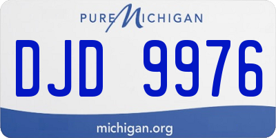 MI license plate DJD9976