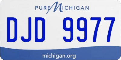 MI license plate DJD9977