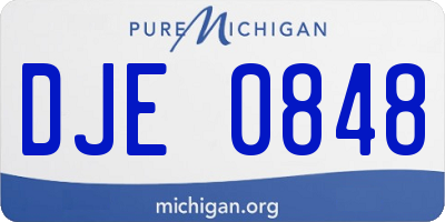 MI license plate DJE0848