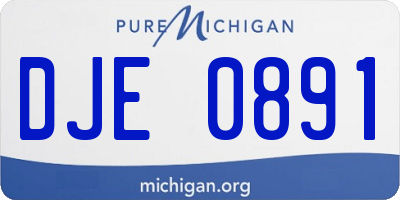 MI license plate DJE0891