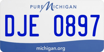 MI license plate DJE0897