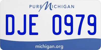 MI license plate DJE0979