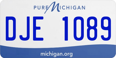 MI license plate DJE1089