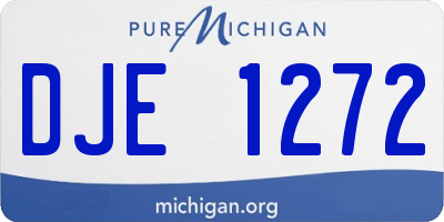 MI license plate DJE1272