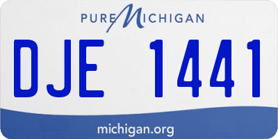 MI license plate DJE1441
