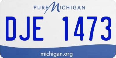 MI license plate DJE1473