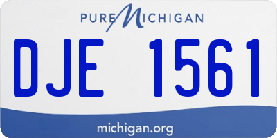 MI license plate DJE1561