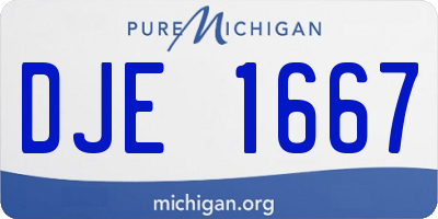MI license plate DJE1667