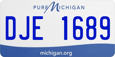 MI license plate DJE1689