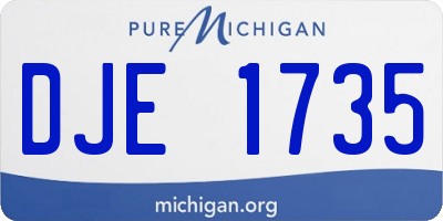 MI license plate DJE1735