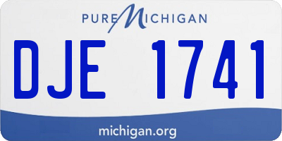MI license plate DJE1741