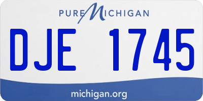 MI license plate DJE1745