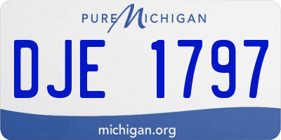 MI license plate DJE1797