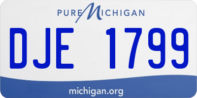MI license plate DJE1799