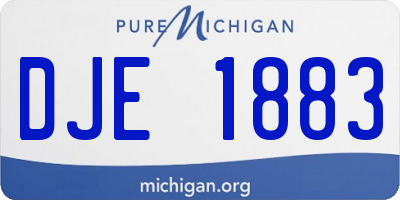 MI license plate DJE1883