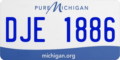 MI license plate DJE1886