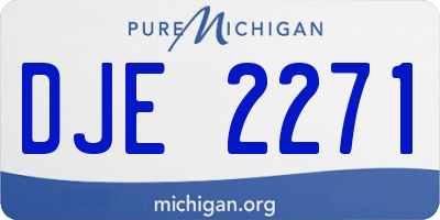 MI license plate DJE2271