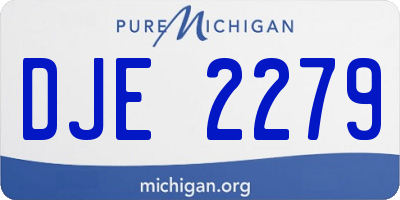 MI license plate DJE2279