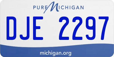 MI license plate DJE2297