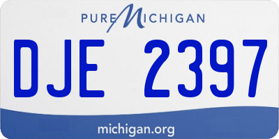 MI license plate DJE2397