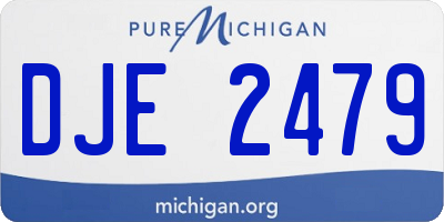 MI license plate DJE2479