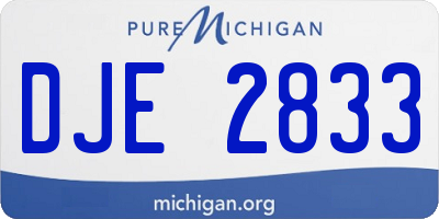 MI license plate DJE2833