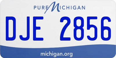 MI license plate DJE2856