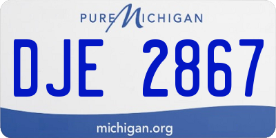MI license plate DJE2867