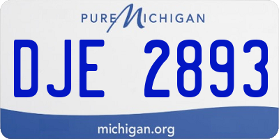 MI license plate DJE2893
