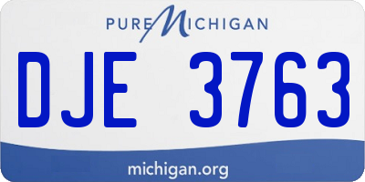 MI license plate DJE3763